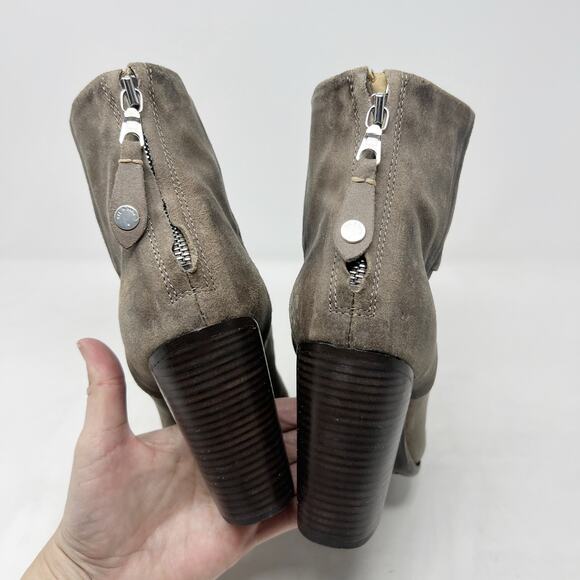 [Rag & Bone] Distressed Brown Newbury Leather Chunky Heel Ankle Boots Sz US 9.5 - Picture 9 of 12